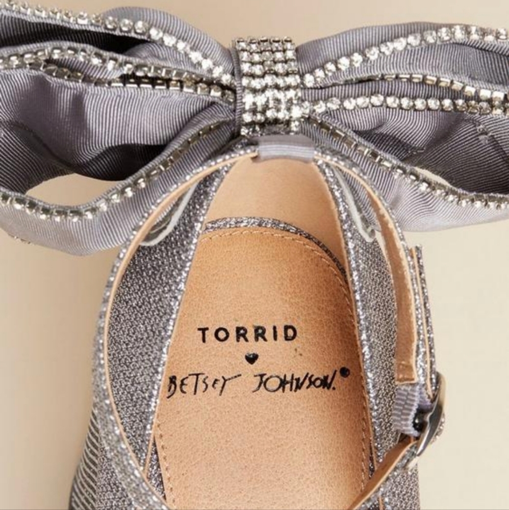 Betsey Johnson glitter heels